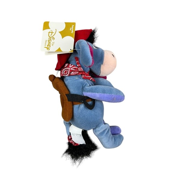 Disney Store Winnie the Pooh Cowboy Eeyore Bean Bag Plush Toy 9" With Tags - Picture 3 of 8